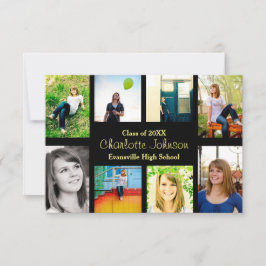 Oito/Nove Fotos Pretas - Anúncio de Formando 3x5