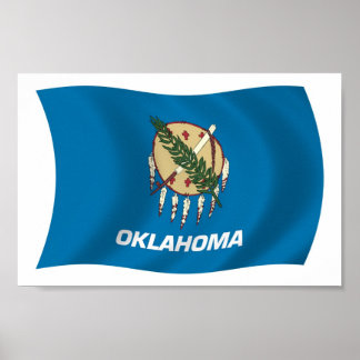Oklahoma Flag Poster Impressão