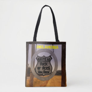 OKLAHOMA ROUTE 66 Grocery Tote Bag