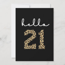 Olá 21 | aniversário de 21 anos de chita-branca im