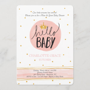 Olá! a princesa Encontro e cumprimenta o convite