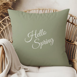 Olá Almofada de Lançamento Verde Sage Primavera