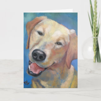 Olá!, amarelo! Cartão da arte do laboratório