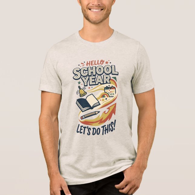 Olá Ano Escolar Camisa de Professor de Volta às Au (Frente)