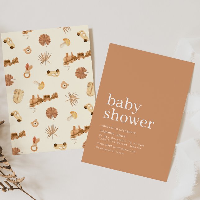 Olá, Baby Boho Style Convite para Chá de fraldas (Criador carregado)