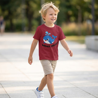 Olá Baleia! Camiseta Baleia Caroon para meninos