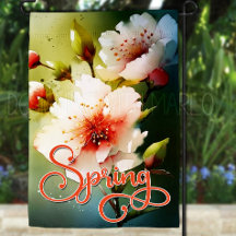 Olá Bandeira do Jardim de Primavera - Flor de Cere