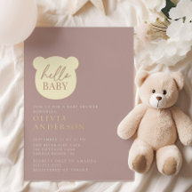 Olá Bebê Urso Chá de Bebê
