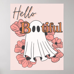 Olá, BOO, Poster de Arte do Muro de Halloween