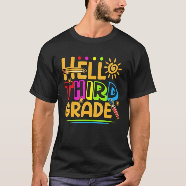 Olá, Camisa De Terceiro Grau Diversão De 3º Grau D (Frente)