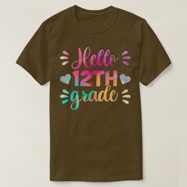 Olá, Camisa Do 2º Ano Engraçado De Volta À Squ Esc (Frente do Design)