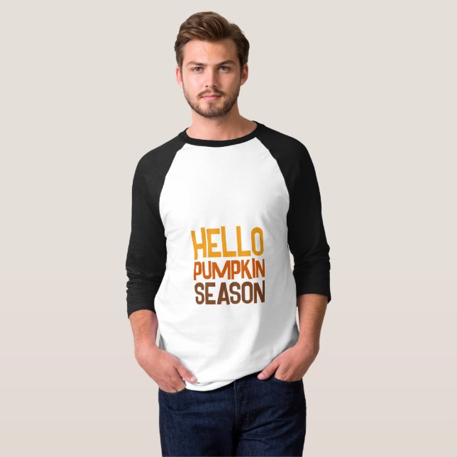 Olá Camiseta da Temporada da Abóbora (Frente Completa)