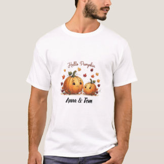 Olá, camiseta de Casais personalizados da Pumpkin