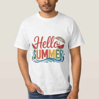 Olá Camiseta Divertida e Bonita de Verão Presente