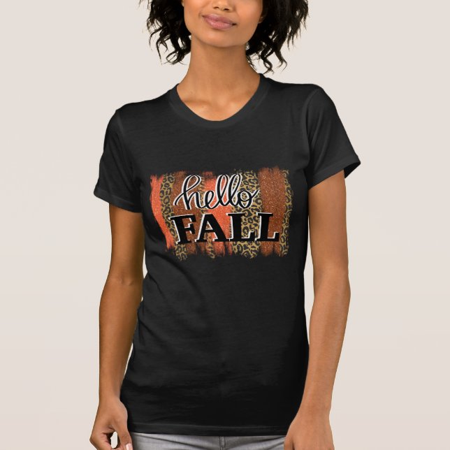Olá Camiseta Feminina de Outono (Frente)