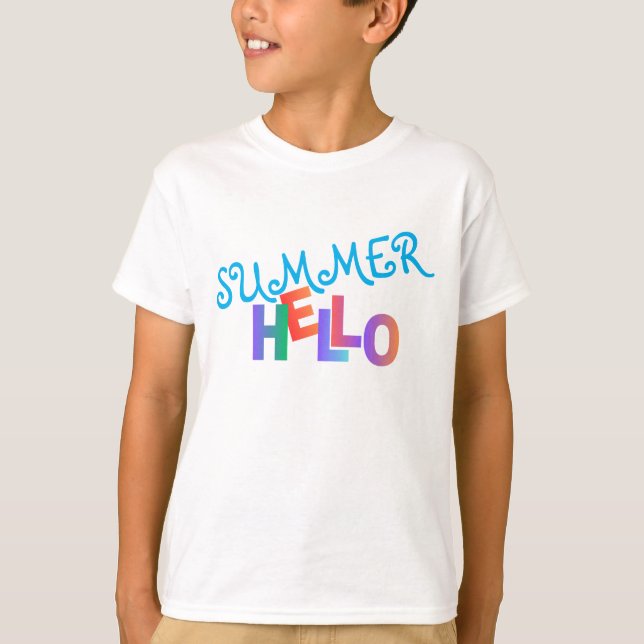 Olá camiseta legal de Verão (Frente)