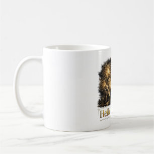 Olá Caneca de Café da Cidade do Ano Novo
