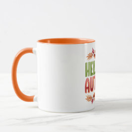 Olá Caneca de Duas Cores de Outono | Presente Acon