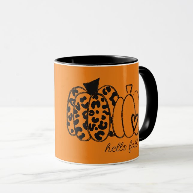 olá caneca de outono (Frente Esquerda)