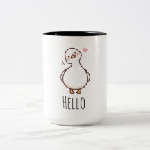 Olá Caneca de Pato | Xícara de Café de Pato Minima