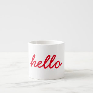 Olá! caneca do café (vermelha)