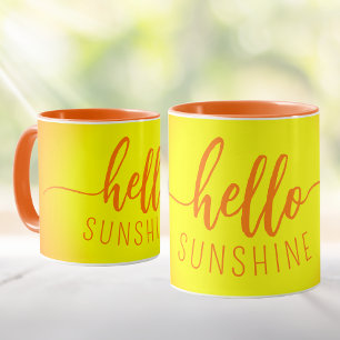 Olá Caneca Laranja e Amarela Sunshine