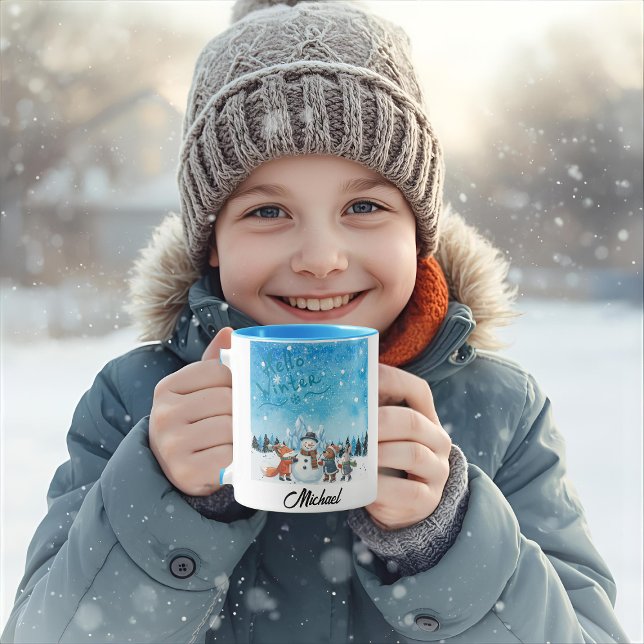 Olá Caneca Personalizada de Inverno (Criador carregado)