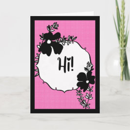 Olá! – Cartão de Boas-Vindas Floral Brilhante