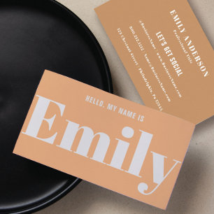 Olá, Cartão de visita de Tom Mínimo do Tipo Dois M