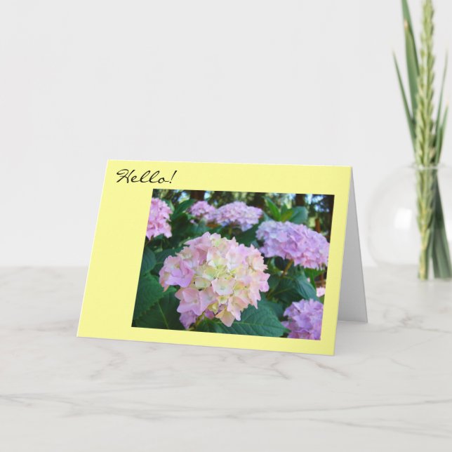 Olá! Cartões de saudação Esperança tudo bem Famíli (Frente)