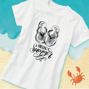 Olá, Chinelos de Verão, T-Shirt