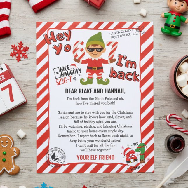 Olá do seu Elfo, Carta de Chegada do Elfo de Natal (Criador carregado)