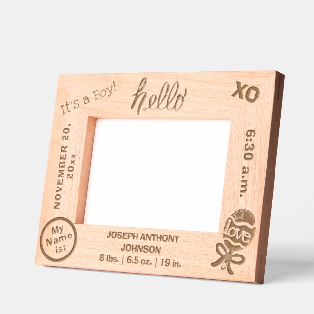 Olá, é um nome de menino 6 x 4, 7 x 5 Foto (Left)