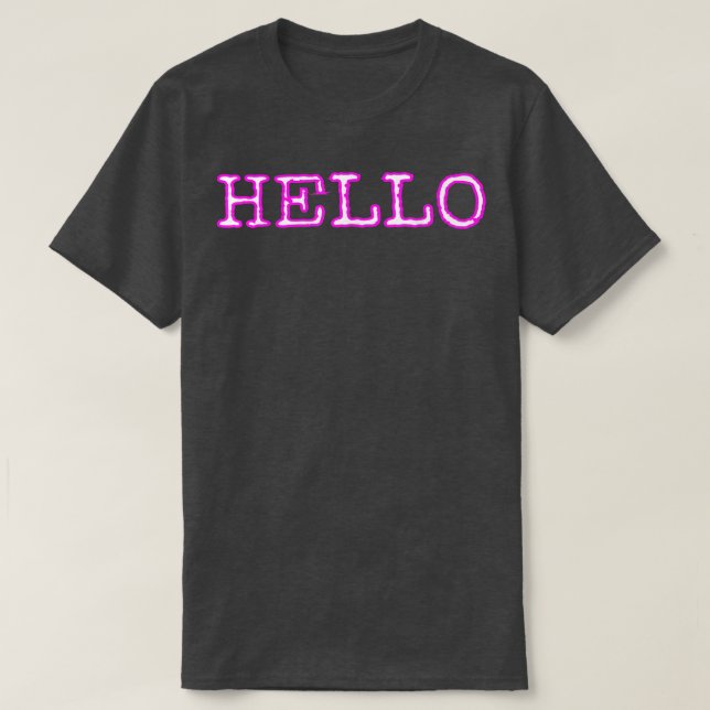 Olá Engraçado Tempos De Volta À Camiseta Da Escola (Frente do Design)