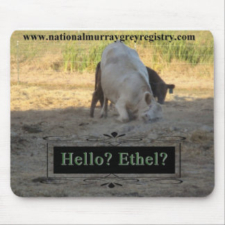 Olá!? Ethel? Cinza Mousepad de Murray