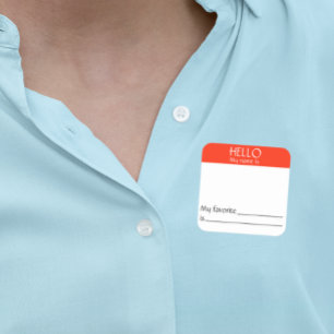 Olá Etiqueta Adesiva Crachá Festa Divertida