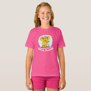 “Olá, Flor! – Camiseta do Elefante Amarelo Fofo pa