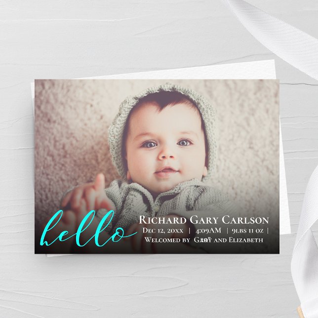 Olá, Foto do Anúncio de Nascimento do Bebê (Criador carregado)