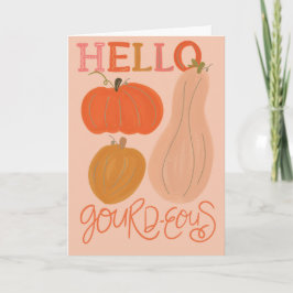 Olá, Gourd. Obrigado, Cartão de Saudação Dobrado