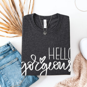 Olá, linda camisa, camisa feminina, camisa de alô
