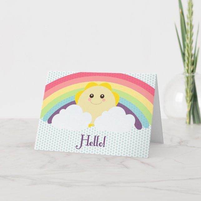 Olá! luz do sol! Cartão (Frente)