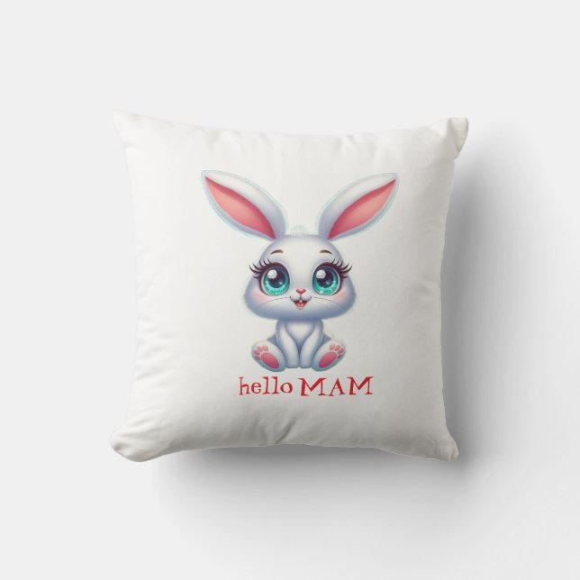 Olá Mãe Almofada – Cushion de Berçário de Coelho F (Frente)