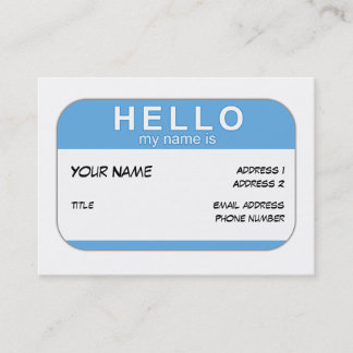 Olá! meu nome é cartão de visita