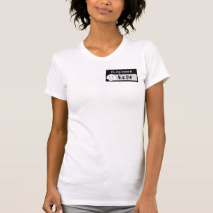 Olá Meu nome é Kefir nametag T-shirt feminina