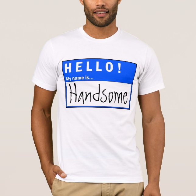 Olá! meu nome é t-shirt considerável do (Frente)