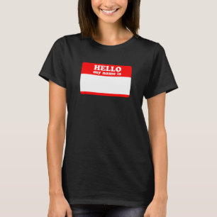 Olá, Meu Nome É Vinheta Escreva Camisa No Vazio C