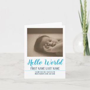Olá Mundo - anúncio de nascimento com foto