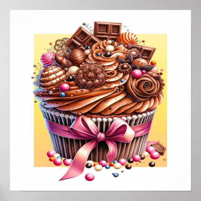 Olá Poster de Cupcake (Frente)