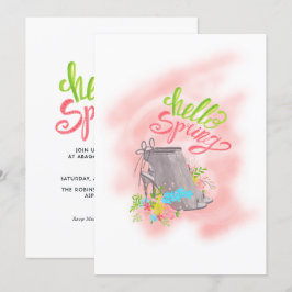 Olá Primavera Birthday Tea Convite de festas