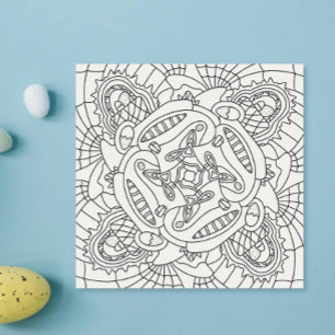Olá Primavera: Felz pascoa Coloring Card